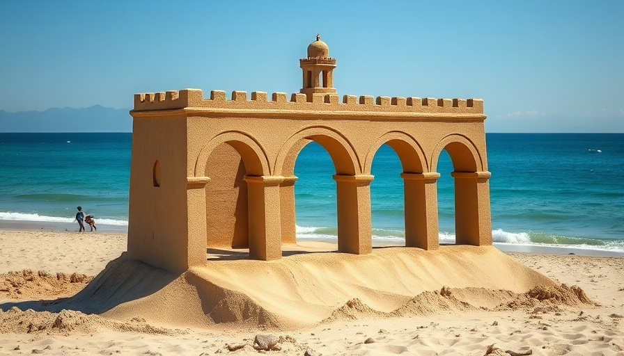 ¡Éxodo Monumental! Los Arcos de San Juan de Duero 'emigran' a la playa de Oliva (y Soria, como siempre, ni se entera)